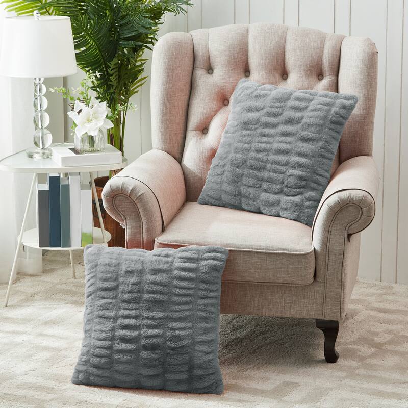 Serenta Shar Pei FauxFur 2 Piece Pillow Shell Set, NO INSERT