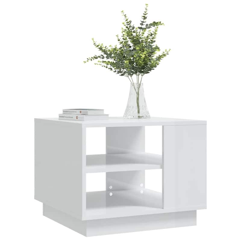 vidaXL Coffee Table Accent End Side Sofa Table for Living Room Engineered Wood - 21.7" x 21.7" x 16.9"