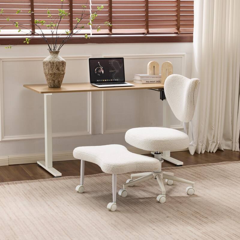 Meditation chair, an ergonomic cross-legged seating chair with lumbar support and a height-adjustable seat cushion