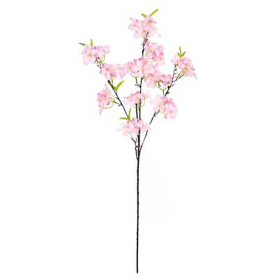 Set of 4 Light Pink Artificial Apple Blossom Flower Stem Spray 34in - 34" L x 12" W x 4" DP