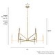 preview thumbnail 4 of 11, Hunter Sunjai 9-Light 2-Tier Chandelier - Entry, Dining Room, Living Room - Candle, Geometric, Contemporary, Glam