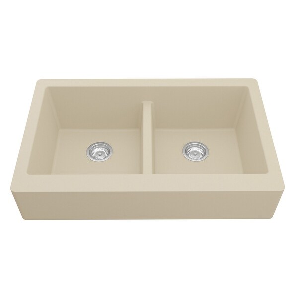 Karran Retrofit Apron Front Quartz Double Bowl Kitchen Sink. Opens flyout.