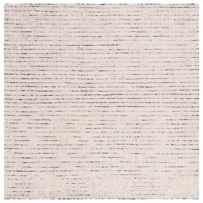 SAFAVIEH Handmade Abstract Lotje Modern Wool Rug - 8' Square - Ivory/Blue