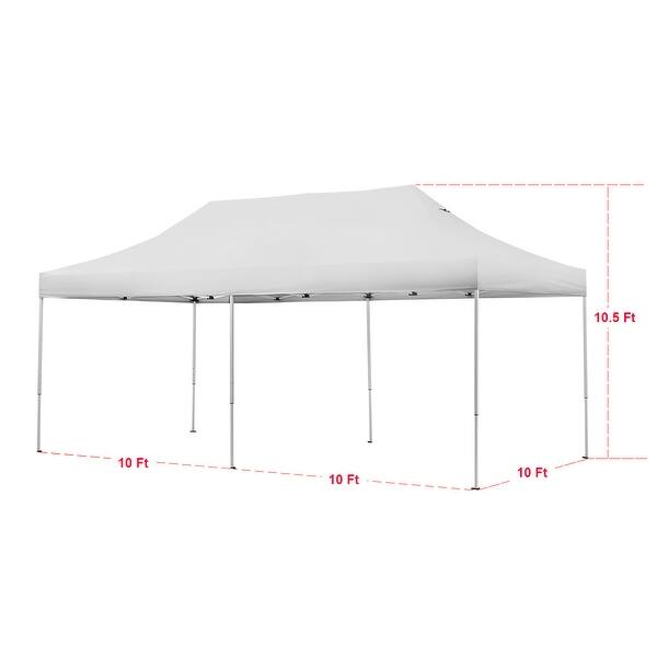 Shop 10x20 Pop Up Gazebo Canopy Tent With Sidewalls Wheeled Carry Bag Portable Patio Canopy Shelter Commercial Without Sidewalls Overstock 31664076