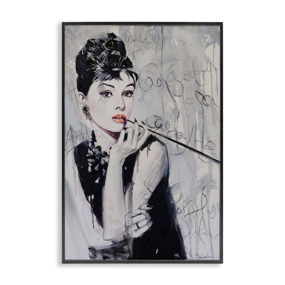 Stupell Bold & Classic Audrey Framed Giclee Art Design By Lucille Lee