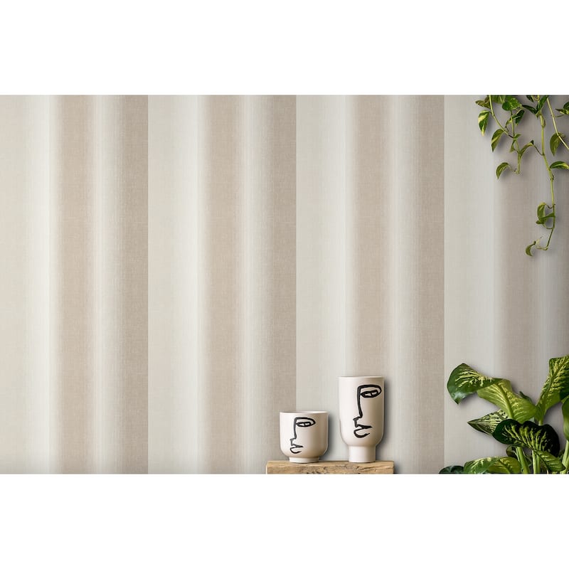 Fine Decor Kirby Taupe Stripe Wallpaper