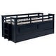 preview thumbnail 4 of 14, Carlsbad Wood Twin Captains Bed With Trundle Navy Blue
