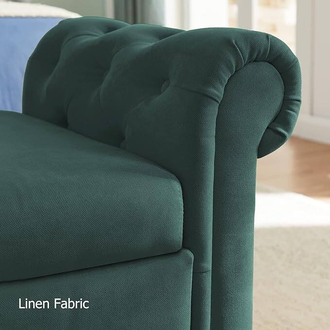 63" Linen Storage End of Bed, Multipurpose Rectangular Sofa Stool with 4 Rubber Wood Feet - 63×22.1×24.1inch