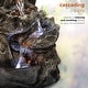 preview thumbnail 7 of 11, Alpine Corporation 14" Tall Indoor/Outdoor Tiered Log Tabletop Fountain with LED Lights