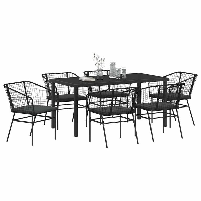 vidaXL Garden Dining Set Poly Rattan