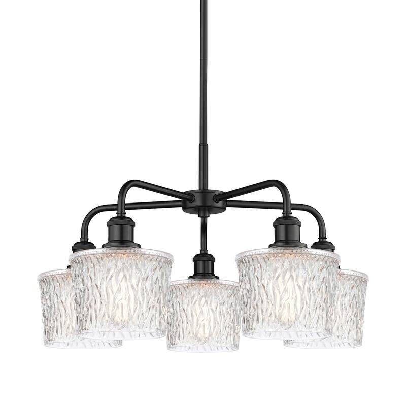 Innovations Lighting 516-5CR-15-25 Niagra Chandelier Niagra 5 Light - Matte Black / Clear