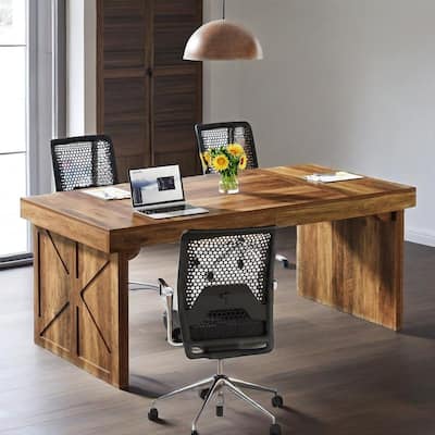 63" Rectangular Conference Table for Office Meeting Room – Modern 6ft Meeting Table for 4-6 People with Sturdy Frame