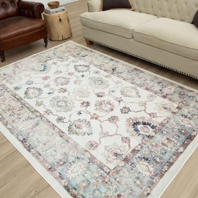 Mohawk Home Lancaster Traditional Floral Ornamental Area Rug