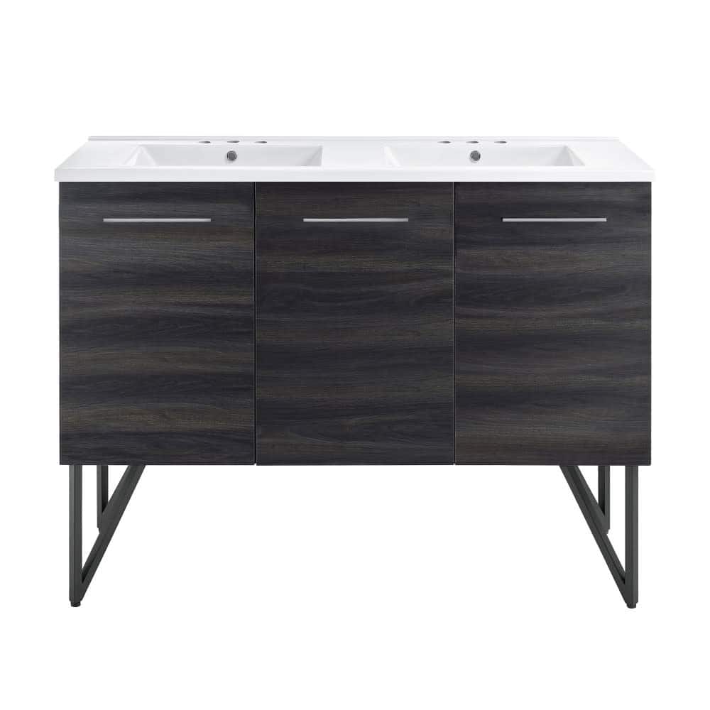 Swiss Madison SM-BV224D-3 Annecy 48" Free Standing Double Basin Vanity