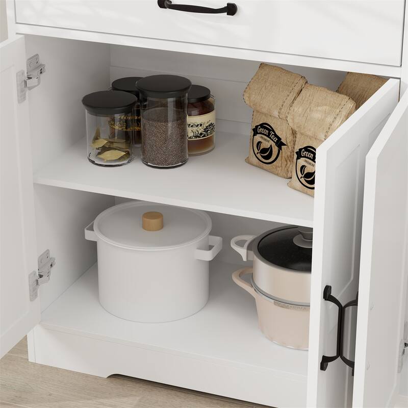 Farmhouse Buffet Cabinet Storage Sideboard with 3 Drawers and 3 Doors