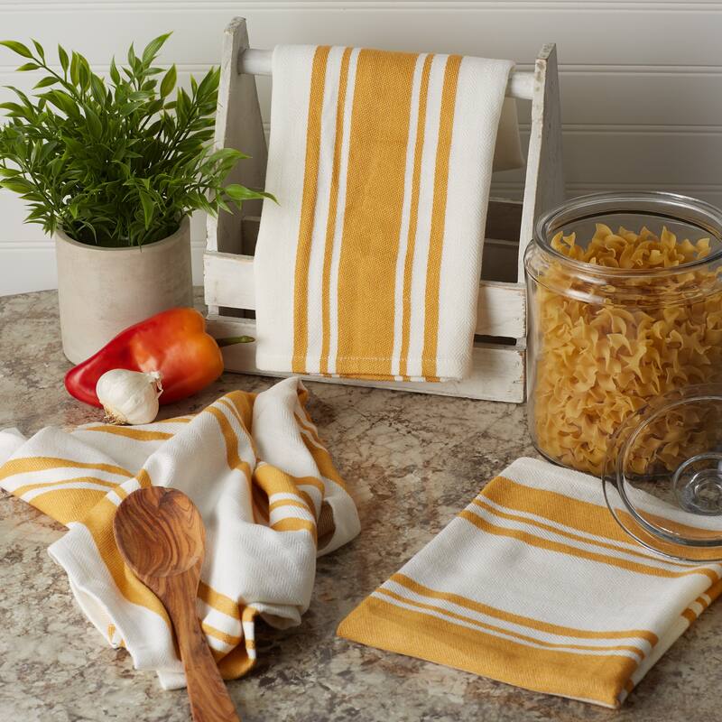 DII Vintage Red Chef Stripe Dishtowel (Set of 3)