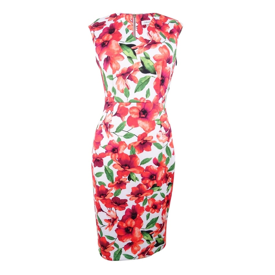 calvin klein hibiscus dress
