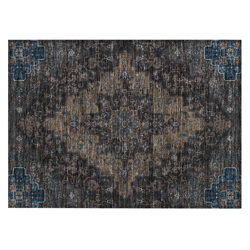 Machine Washable Indoor/ Outdoor Traditional Karachy Chantille Rug