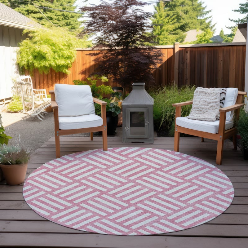 Machine Washable Indoor/ Outdoor Chantille Geo Modern Rug