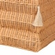 preview thumbnail 4 of 5, Noura Natural Rattan Footstool with Tassel Accents