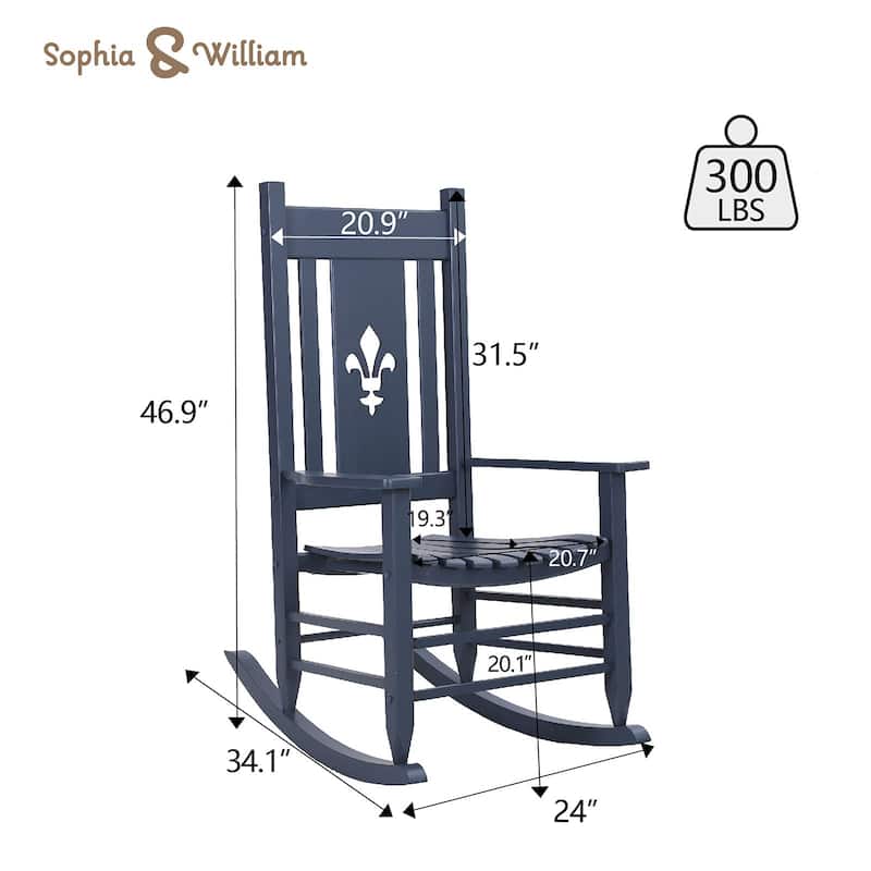 Outdoor Wooden Rocking Chair