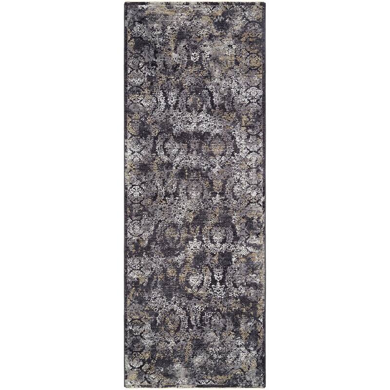 Livabliss Gakko Traditional Area Rug - Black - 2'7" x 7'3"
