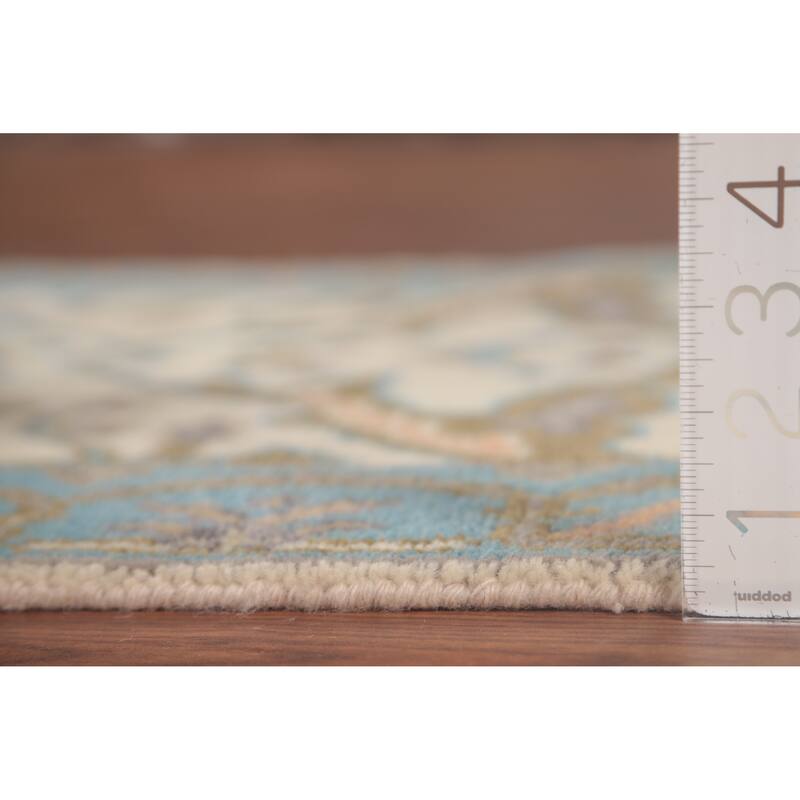 Earth Tone Oushak Runner Rug Hand-Knotted Wool Carpet - 2'7"x 7'9"