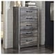 preview thumbnail 17 of 22, Baystorm Gray Chest of Drawers Dark Brown - 5-drawer