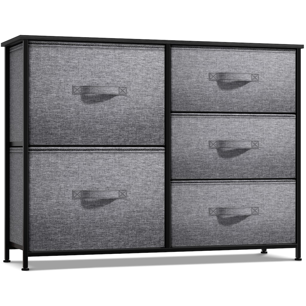 Dresser w/ 5 Drawers - Furniture Storage Tower Unit for Home, Bedroom