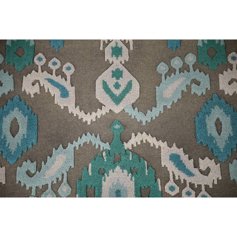 Brown Moroccan Indian Area Rug Hand-Knotted Wool Carpet - 5'1"x 7'11"