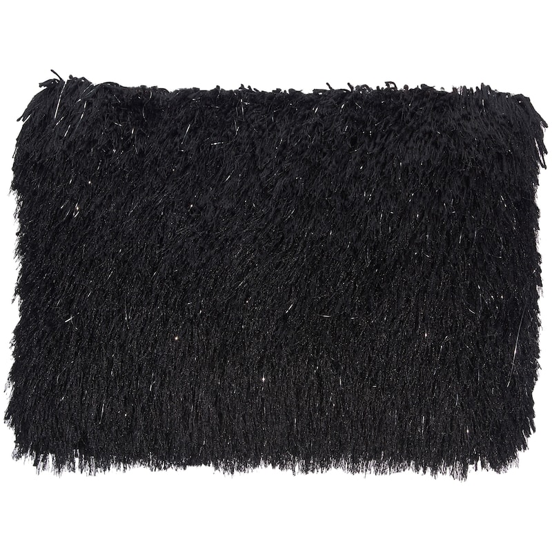 Mina Victory Shag Solid Glam Throw Pillow