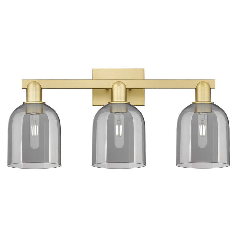Innovations Lighting Endless Possibilities Arcadia - Bella - 3 Light 25" Bath Vanity Light - Satin Gold/Light Smoke