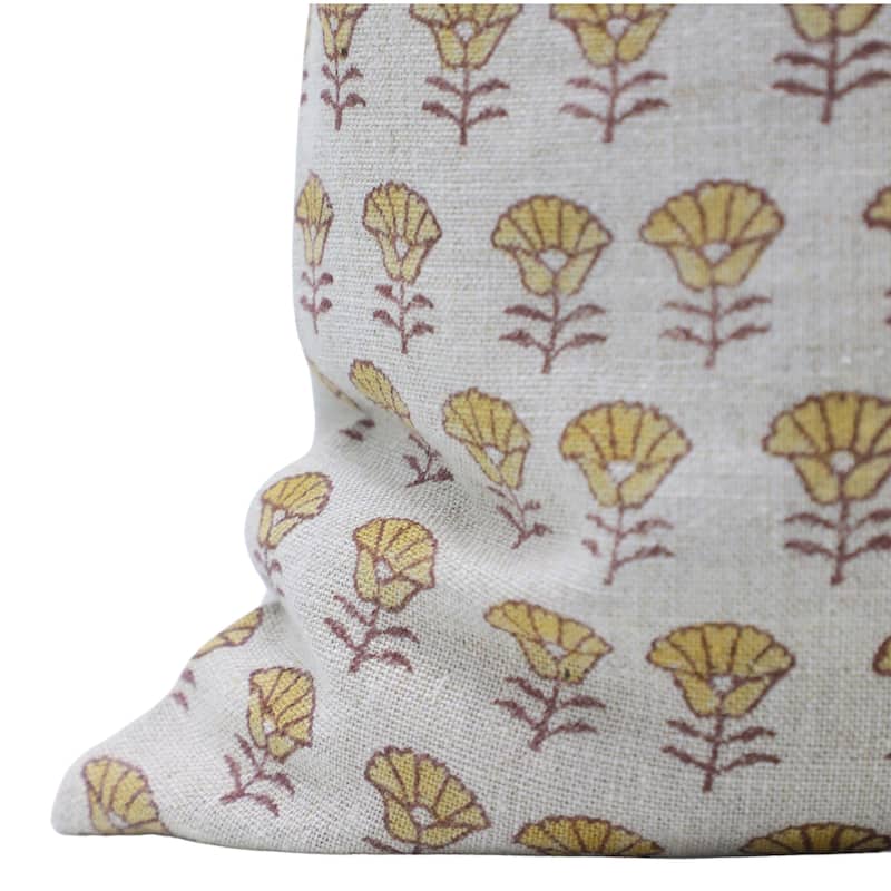 Fabdivine Linen Bohemian Block print pillow Cover - Kohinoor