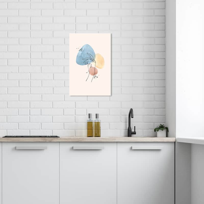 Wynwood Studio Canvas Abstract Grab My Hand White and Cream White Modern & Contemporary Wall Art Canvas Print - 24 x 16