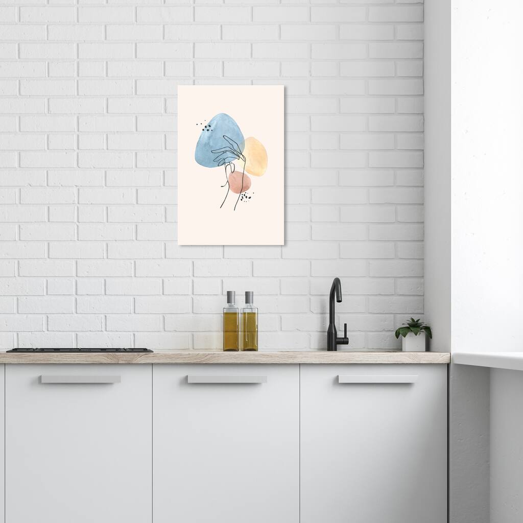 Wynwood Studio Canvas Abstract Grab My Hand White and Cream White Modern & Contemporary Wall Art Canvas Print