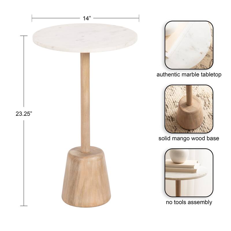 Kate and Laurel Tira Round Side Table