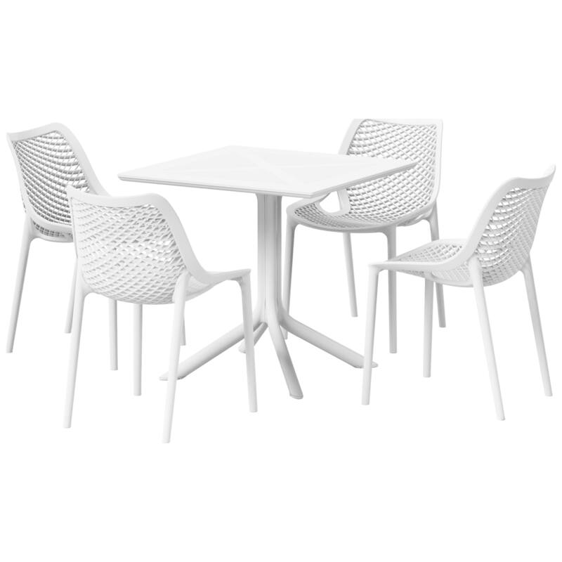 Frond and Form 4-Person Outdoor Square Dining Set