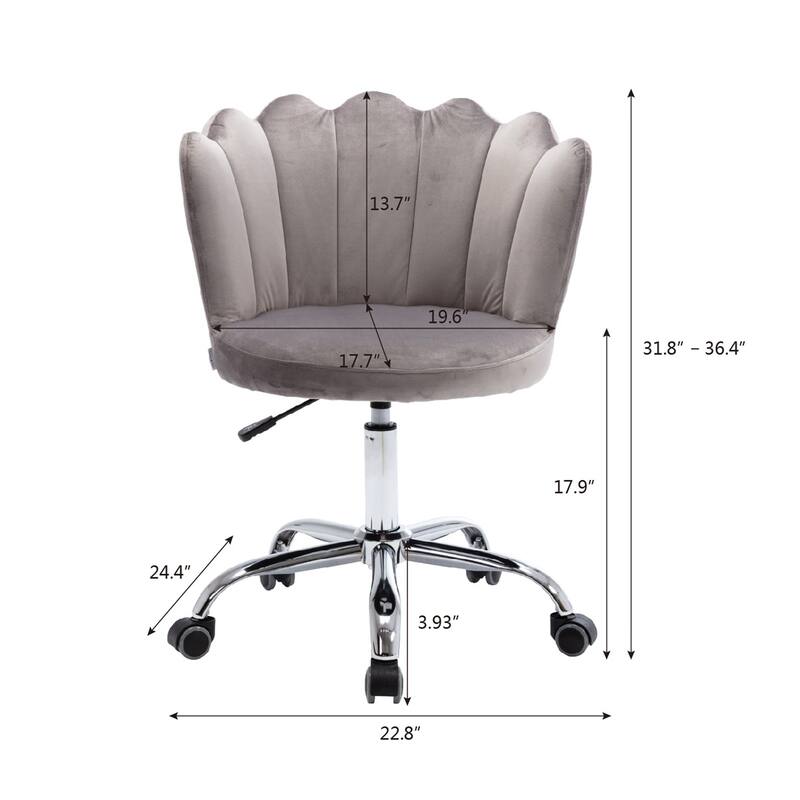 Merax Swivel Velvet Shell Chair for Living Room