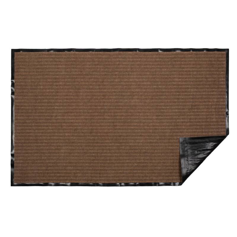 J&M Charcoal Ribbed Walk Off Utility Runner 22x60