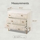 preview thumbnail 12 of 13, COZAYH Farmhouse Embossed 3 Drawer Dresser with Ring Motif, Distressed Boho Nightstand for Bedroom, Living Room, French Country