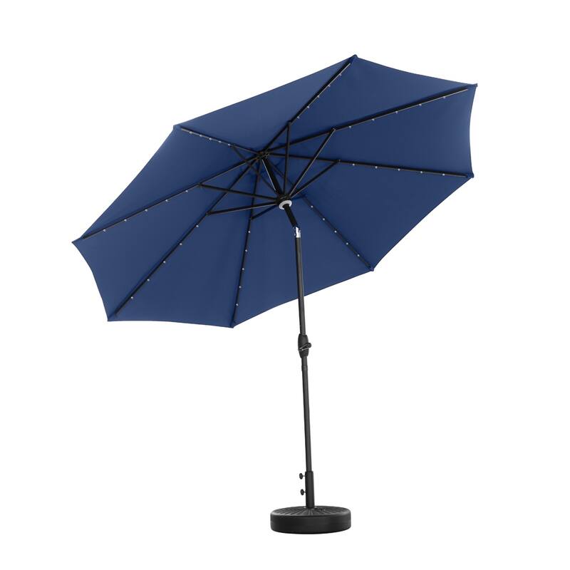 Ainfox 10ft Patio Umbrella with Lights Outdoor Solar Umbrella