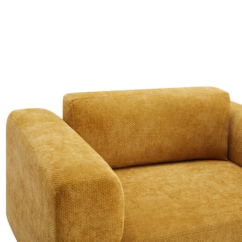 Roomfitters Oversized Accent Armchair, Comfy Single Sofa for Living Room, Bedroom or Office, Woven Velvet Upholstery