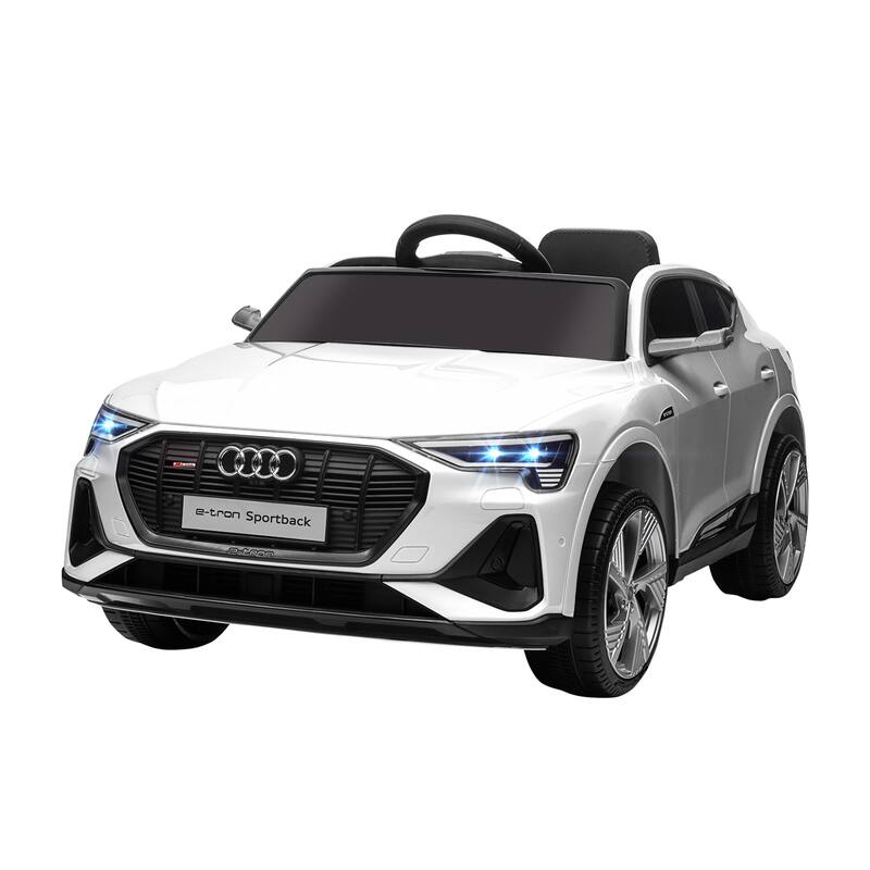 Audi E-Tron 12V Electric Kids Ride-On Car with Remote Control, Suspension System, MP3 Music, LED Lights, and Safety Belt