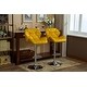 preview thumbnail 4 of 11, Contemporary Tufted Adjustable Height Hidraulic Bar Stools, Set of 2