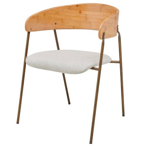 Leshia KD Fabric Bamboo Arm Chair