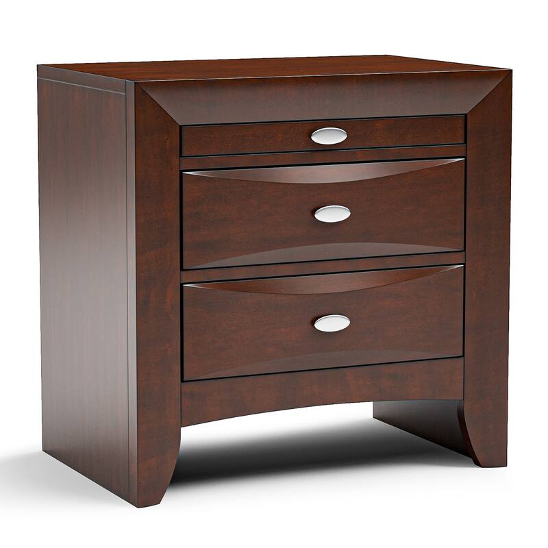 Furniture of America Brent 5-Piece Wood Platform Bedroom Set with Drawers and Bookcase Headboard