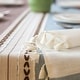 preview thumbnail 23 of 46, Enova Home 54"x 78" High Quality Rectangle Cotton and Linen Tablecloth with Tassels