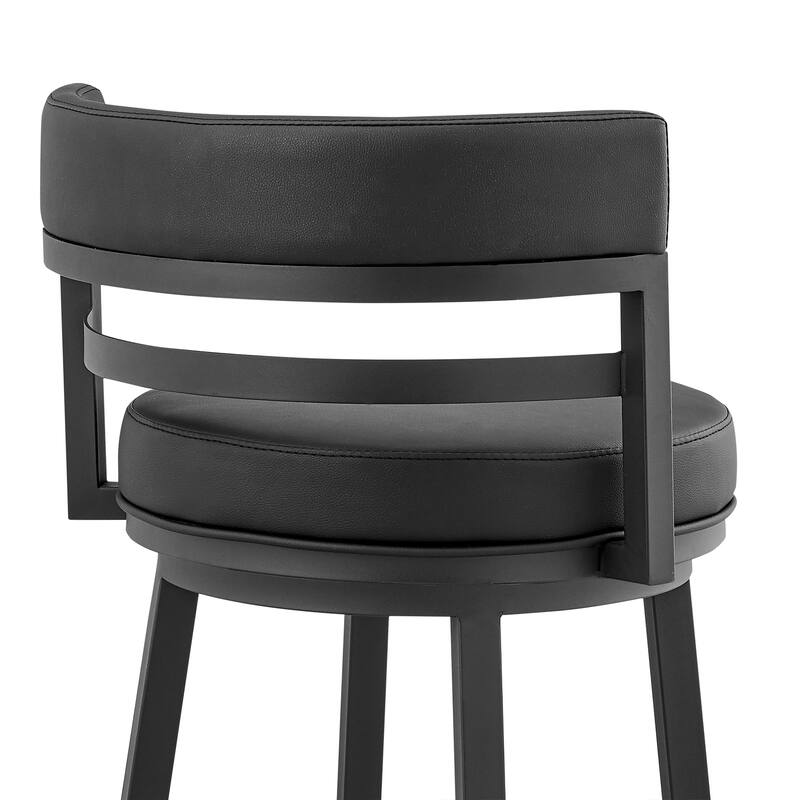 Madrid Upholstered Bar or Counter Height Swivel Barstool