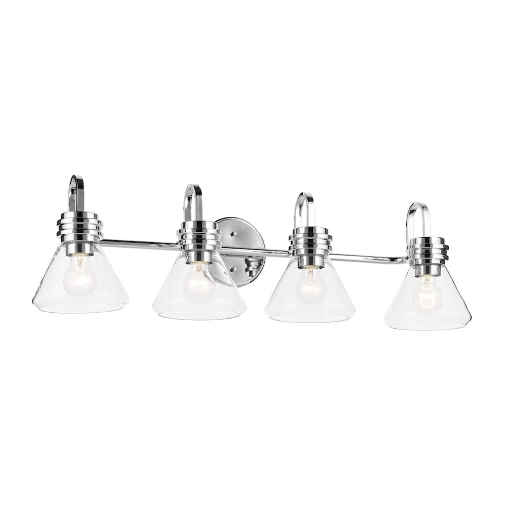 Kichler Lighting Farum 34" 4-Light Vanity Light with Clear Glass in Chrome