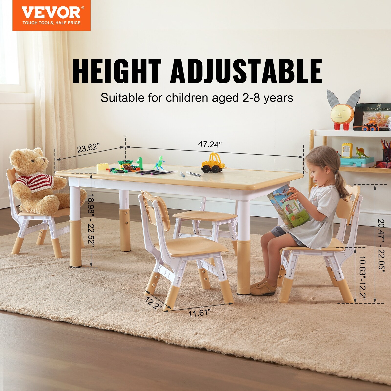 Kid table height cheap